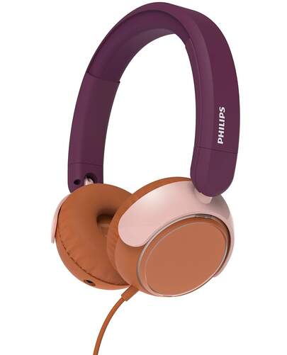 Auriculares Philips TAK2000MP/00 infantil - Diadema, morado/magenta. limitación ruido, cable USB-C