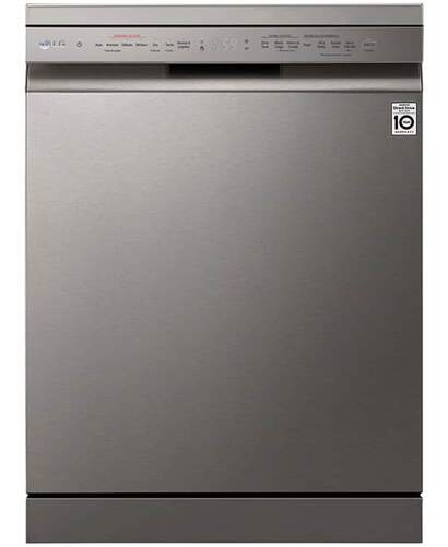 Lavavajillas LG DF365FPS - Clase B, 3ª Bandeja, 14 Servicios, 8 P, QuadWash, Vapor, Inverter, WiFi