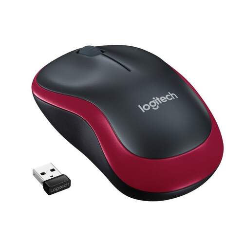 Ratón Inalámbrico Logitech M185 Rojo - 1000DPI, 3 Botones, USB Plug&Play