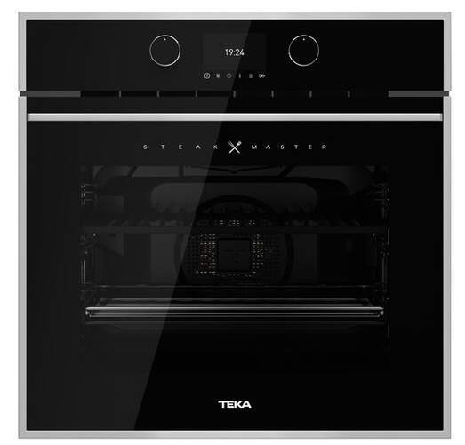 Horno Teka SteakMaster - Pirolítico, HydroClean PRO, 12 Funciones, 20 Programas Automáticos, Negro