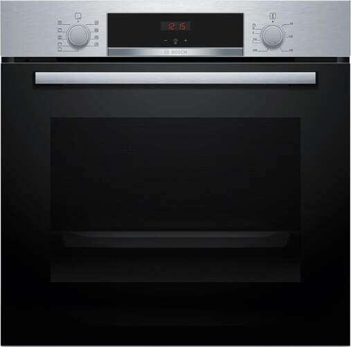 Horno Bosch HBA514ES3 - 71 litros, Clase A+, Luz interior, 3400 W, limpieza con agua, Cristal Negro