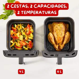 FREIDORA AIRE MOULINEX EZ7568 2700W 10L DOBLE VERT