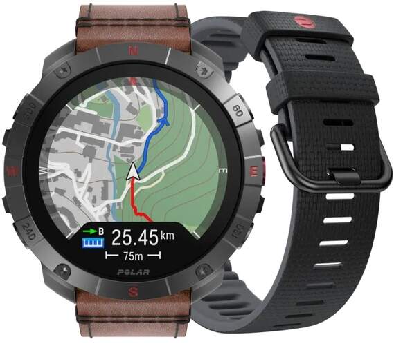 Smartwatch Polar Grit X2 Pro - Correa y esfera gris, 10 días autonomía, GPS, navegación avanzada