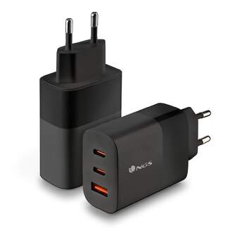 CARGADOR DE PARED NGS 65W 2 USB-C 1 USB-A