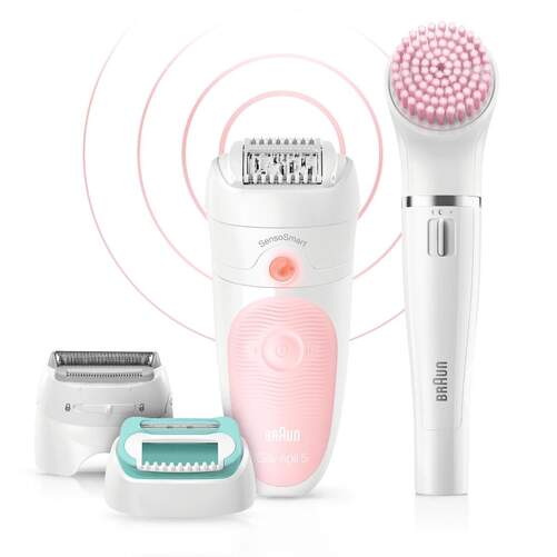 Depiladora Braun Silk-&eacute;pil 5 5875 - Recargable, Resistente al agua, Accesorios