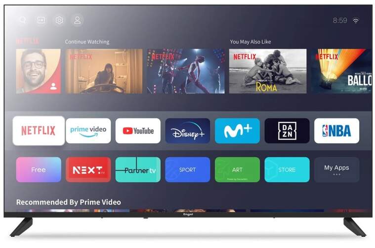 TV Engel 55" LED LE5588SM - Full HD, Smart TV Wi-Fi, altavoces 2 x 8 W con Dolby Audio, HDMI