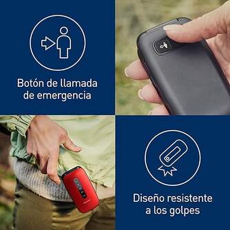 SENIORPHONE PANASONIC KXTU550EXR ROJO 4G