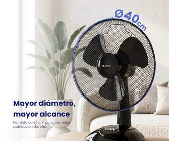 VENTILADOR SOBREMESA ARTICA AVS45W16N 45W 40CM NGR