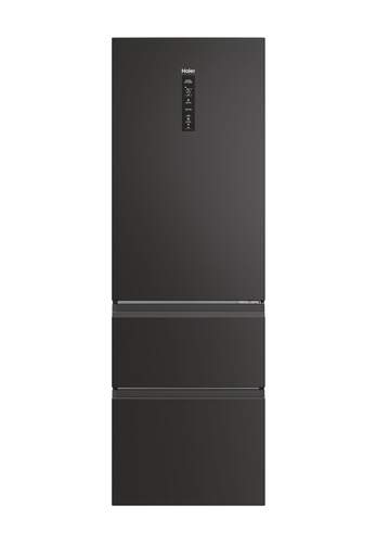 Frigorífico Combi Haier HTW5618DNPT - 3 Puertas, 360 L, 185x60 cm, Negro