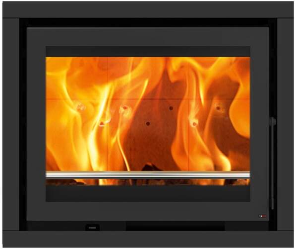 Estufa de leña Red Pod Caramulo 70 - 9,4 kW Insertable a leña