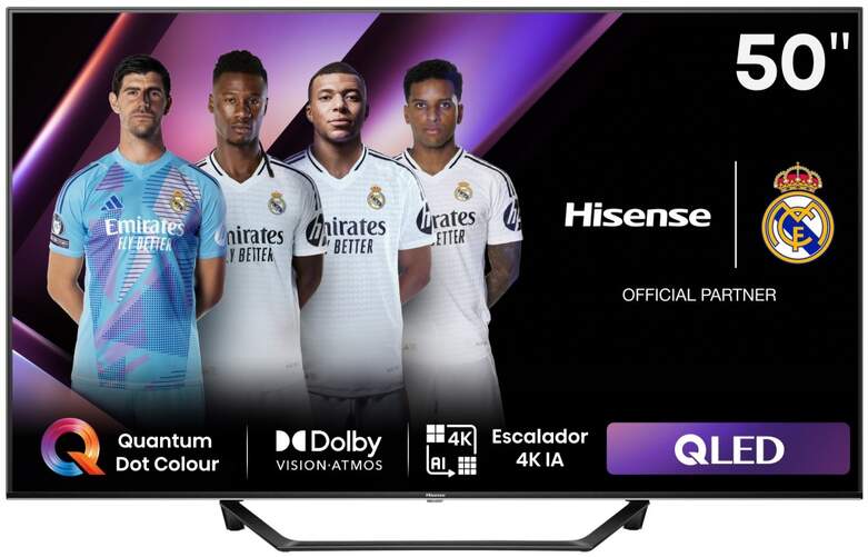 TV 50" QLED Hisense 50A7NQ - 4K Ultra HD, Smart TV VIDAA, HDR10+, 16 W