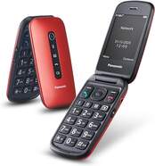Tel&eacute;fono Panasonic KXTU550EXR para personas mayores - color rojo, 4G, c&aacute;mara de 1.2 MP