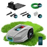 Robot Cortacésped Cecotec Conga GrassHopper 800 Connected - Hasta 800 m2, Pendiente máx 35%, Gris