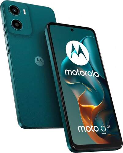 Motorola G05 4/64 GB Verde - 6,67", MicroSD hasta 1 TB, Android 15, 5200 mAh, Cámara 50MPx