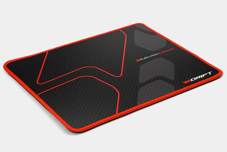 Alfombrilla Drift DRMOUSEPADV2 - Caucho y tela, 40 x 45 cm, Negro y rojo