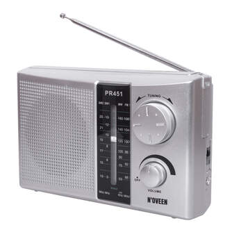 RADIO PORTATIL ELBE NOVEEN PR451 PLATA