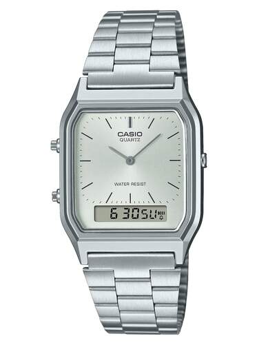 Reloj Casio Vintage AQ-230A-7AMQYES - Cronómetro, alarma, digital y analógico, pila para 3 años