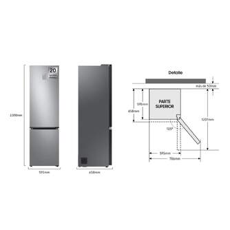 FRICOM. SAMSUNG RB38C776CS9/EF 203x60 NF INOX META