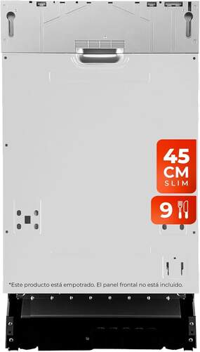 Lavavajillas Evvo D3XSLIM  - 9 Servicios, 45 cm, Inox