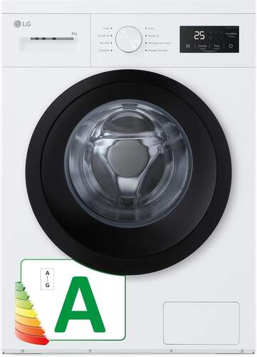 Lavadora LG F4A10S8NWK - Clase A, 8 kg, 1400 rpm, Tapa Extraible, Programa R&aacute;pido, Fondo Reducido