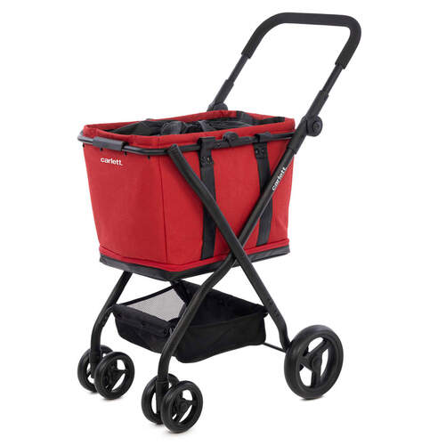 Carro-Compra Carlett Cube S Ruby - 56 L extensible a 75 L, Rojo