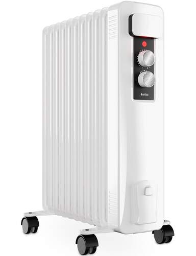 Radiador Aceite Artica ARA2500 - 2500 W, 3 Niveles, Luz indicadora, Antivuelco, Termostato