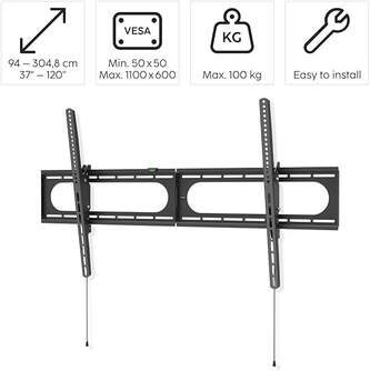 SOPORTE TV HAMA 00220844 PARED INCLI 120%%%quot; 1100X600