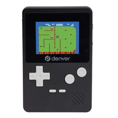 Consola portátil Denver GMP-290 - 200 juegos incorporados, Pantalla 2,5", funciona con 3 pilas AAA
