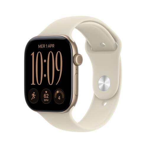 Apple Watch Series 12 - 46 mm, 24h autonom&iacute;a, GPS, arena/aluminio, talla M/L