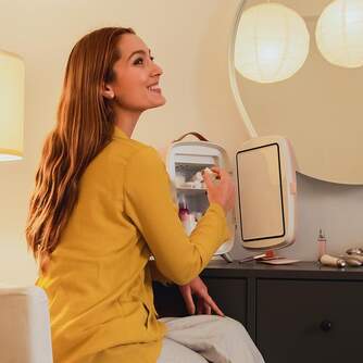 NEVERA COSM%%%#201;TICOS CECOTEC 6000 ROSE 6L ESPEJO 4442