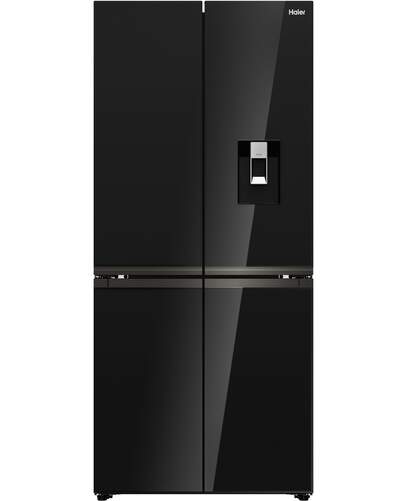 Frigor&iacute;fico Americano Haier HCKR7819DWGB - 190 x 83 cm, 4 puertas, No Frost, Clase D, Cristal negro