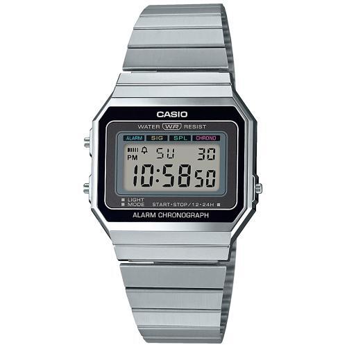 Reloj Casio Vintage Iconic A700WE-1AEF - Esfera gris digital, correa gris, con calendario y alarma