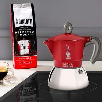CAFET. ITALIANA BIALETTI NEW MOKA INDUCTION RED 6T
