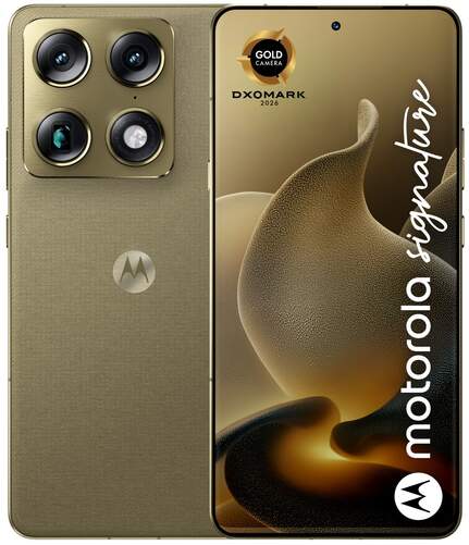 Motorola Signature 16/512 GB Verde - 6,8", Ultrafino, Dolby Vision, Snapdragon8 Gen5, 5200 mAh