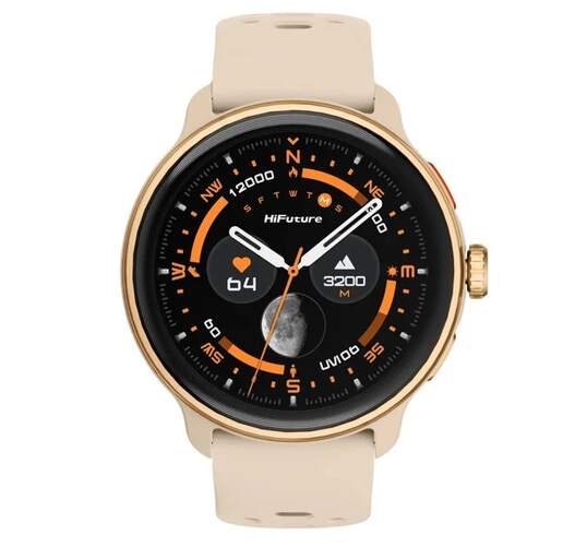 Smartwatch HiFuture Vela Latte - 1,43" AMOLED, GPS doble banda, Syntra AI, llamadas bluetooth