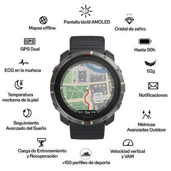 SMARTWATCH POLAR GRIT X2 BLK S/L