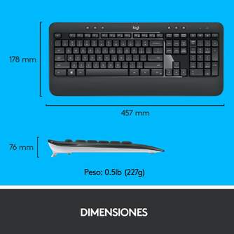 TECLADO RATON LOGITECH MK540 WIRELESS USB