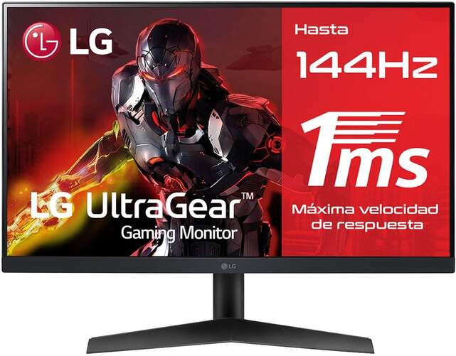 Monitor 24" Gaming LG 24GN60R-B UltraGear - Full HD, IPS, 144Hz, 1ms, FreeSync, DAS Mode