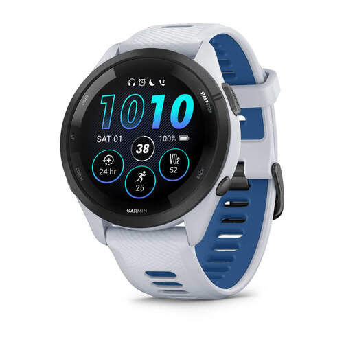 Smartwatch Garmin Forerunner 265 Blanco y azul - 1,3" AMOLED, Bluetooth y Wi-Fi, 15 d&iacute;as autonom&iacute;a