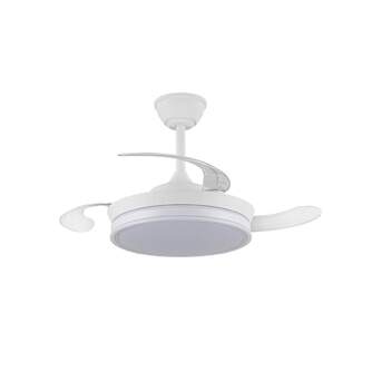 VENTILADOR TECHO CRISTAL NIGHT ECO MINI RETRAC WH