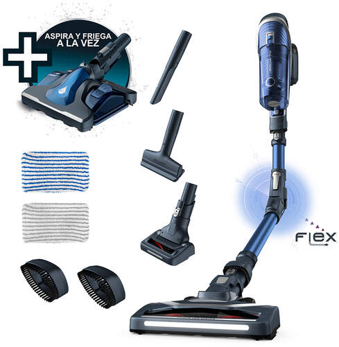 Aspirador Escoba Rowenta RH9695WO XFORCE FLEX 8.50 - Bater&iacute;a 35min, 22V, Flexible, Luz, Friega