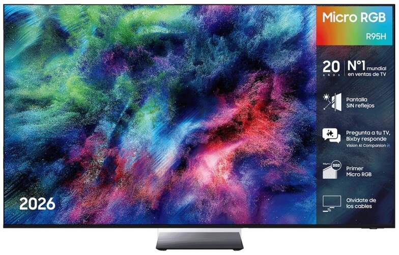 TV Samsung 65" Micro RGB TMR65R95H - 4K Ultra HD, 240 hz, Altavoces 70W, HDR10+ Adaptive
