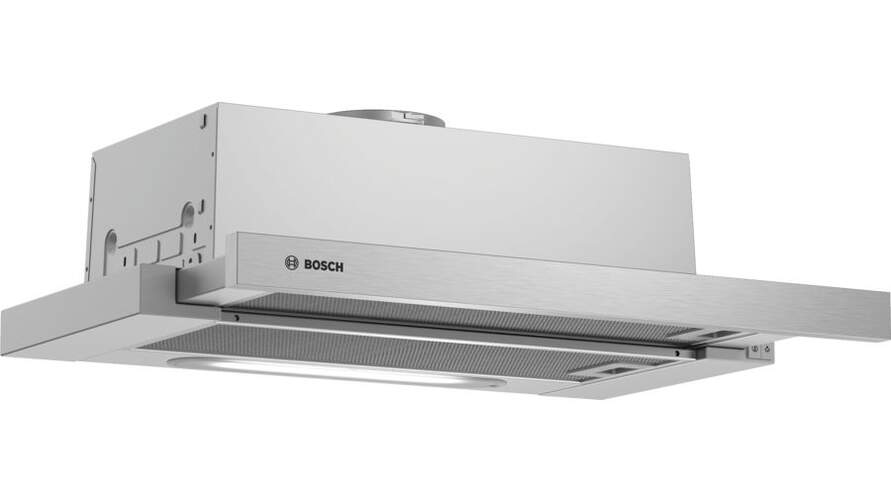 Campana Telescópica Bosch DFT63AC50 - 60cm, Extracción máx 360m3/h, Silenciosa, 3 Potencias, Inox