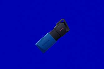 MEMORIA USB KINGSTON 64GB RETRACTIL NEGRO/AZUL
