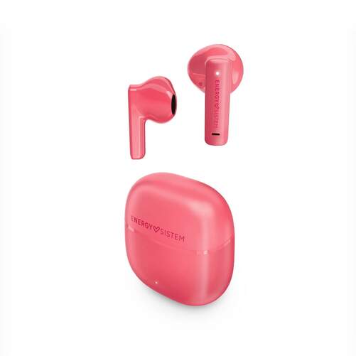 Auriculares Energy Sistem True Wireless Coral - Autonomia 20 h, Micr&oacute;fono Voice Assistant