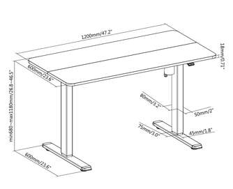 MESA DE ESCRITORIO ELECTRICA EQUIP GRIS 650811