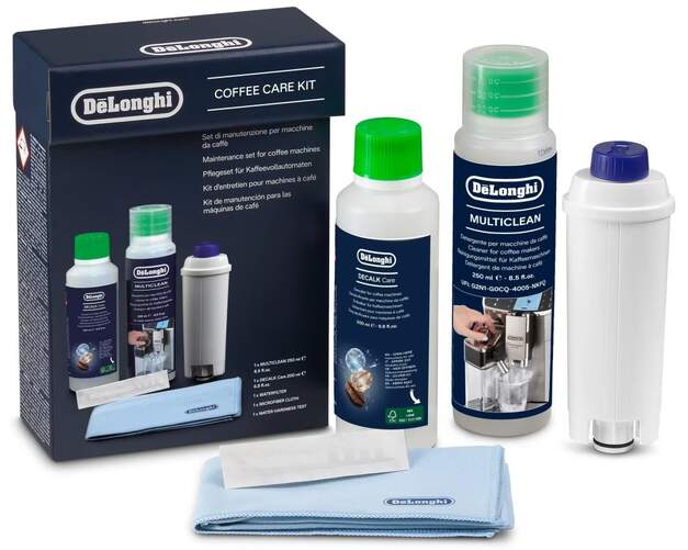 Set de mantenimiento para cafeteras DeLonghi DLSC306 - 200ml Coffee Care Kit