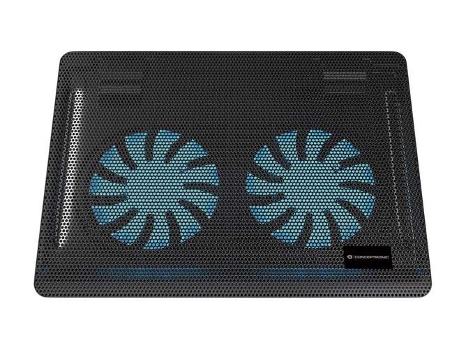 Base refrigeraci&oacute;n para port&aacute;tiles 15,6" Conceptronic CNBCOOLPAD2F - Ajuste altura, 1000 rpm