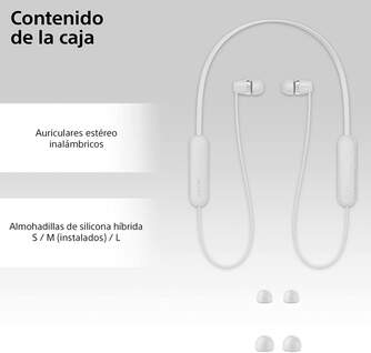 AURICULARES SONY WIC100W WHITE BLUETOOTH