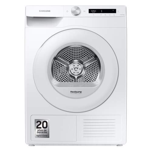 Secadora Bomba Calor Samsung DV90T5240TW/S3 - A+++, 9kg, IA OptimalDry, WiFi, HeatPump, Blanca